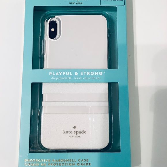 New Kate Spade iPhone XS MAX Case Clear White - Picture 5 of 6